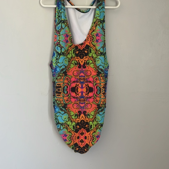 Freedom Rave Wear Colorful Patterned leotard. - Picture 3 of 4